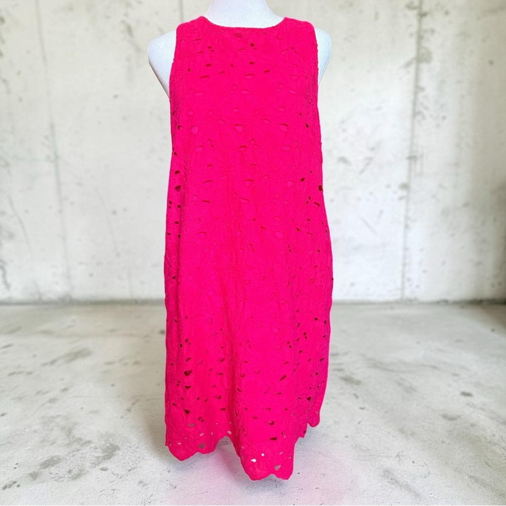 Bright Pink Mini Cotton Dress
